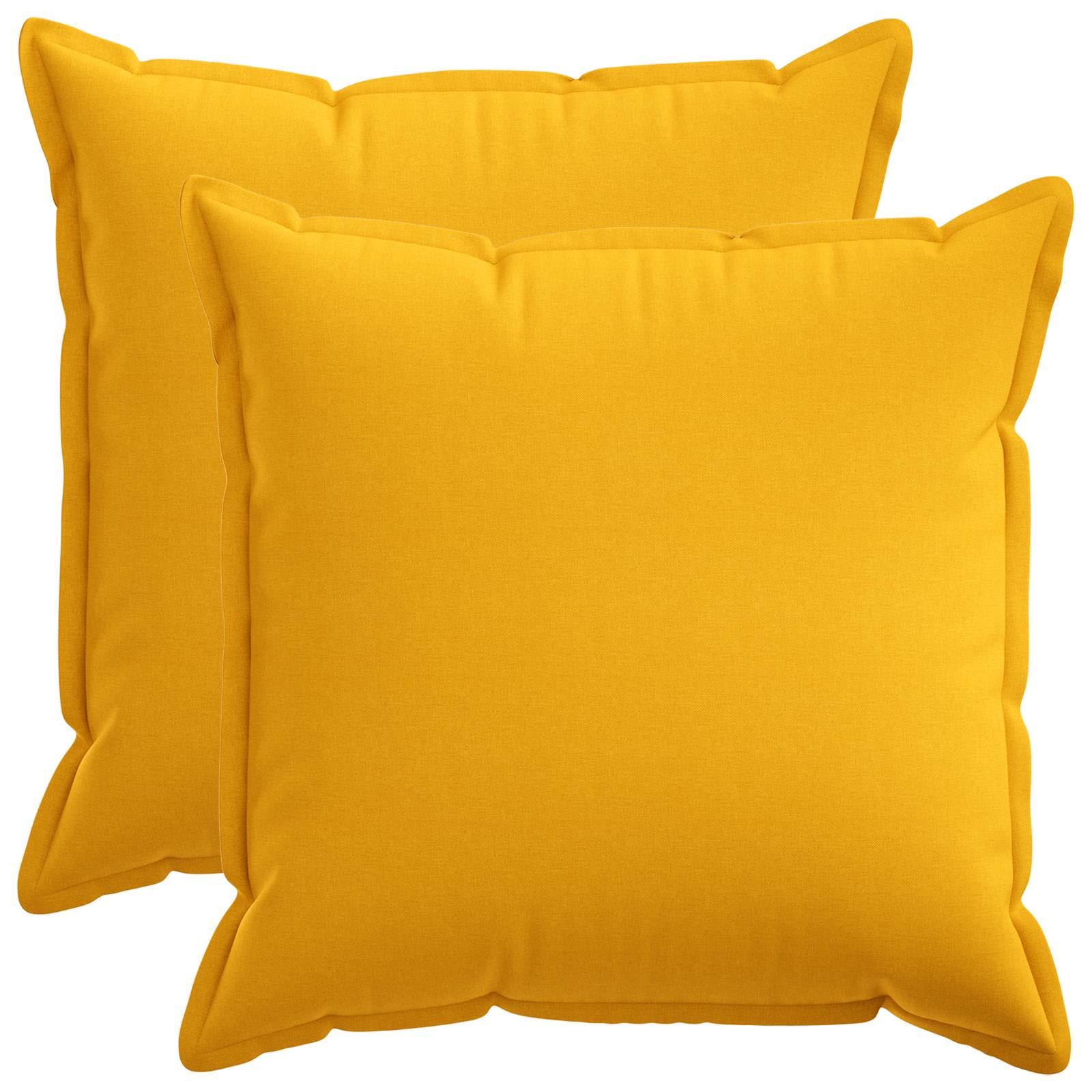 vidaXL Pudebetræk 2 stk. HOUTEN Lys Gul 80 x 80 cm Faux Linned