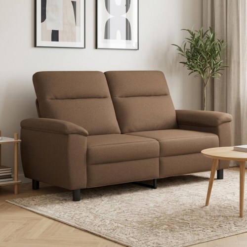 2-personers sofa brun stof 178 x 90 x 95 cm