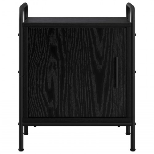 Sengebord i sort eg med 1 dør - 40 x 30 x 50 cm