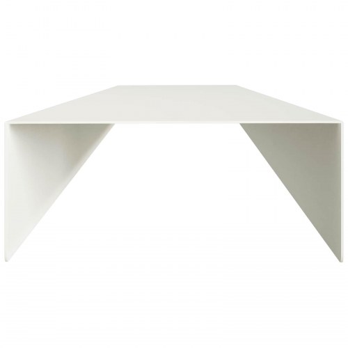 Dækprofil til havekant 2 stk. 100 x 15 x 5 cm stål - hvid