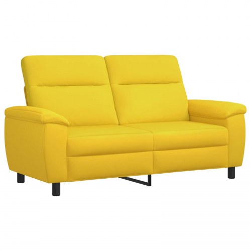 2-personers sofa i stof - lys gul, 178 x 90 x 95 cm
