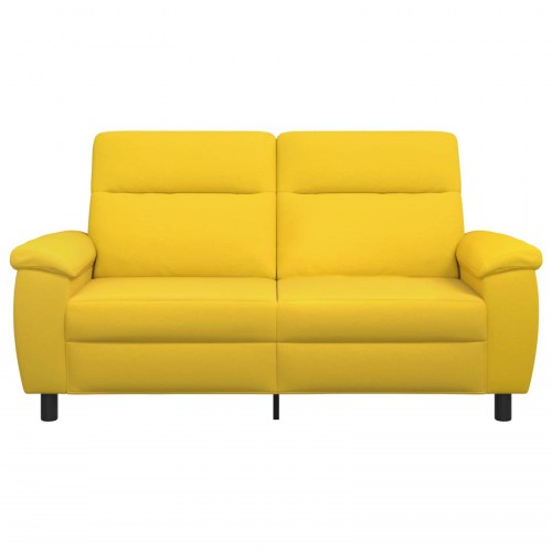 2-personers sofa i stof - lys gul, 178 x 90 x 95 cm