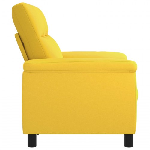 2-personers sofa i stof - lys gul, 178 x 90 x 95 cm