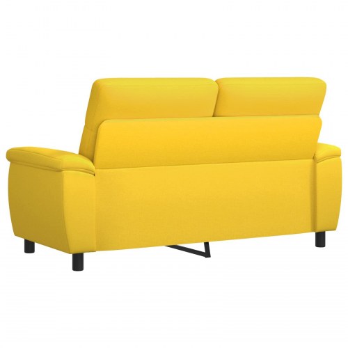 2-personers sofa i stof - lys gul, 178 x 90 x 95 cm