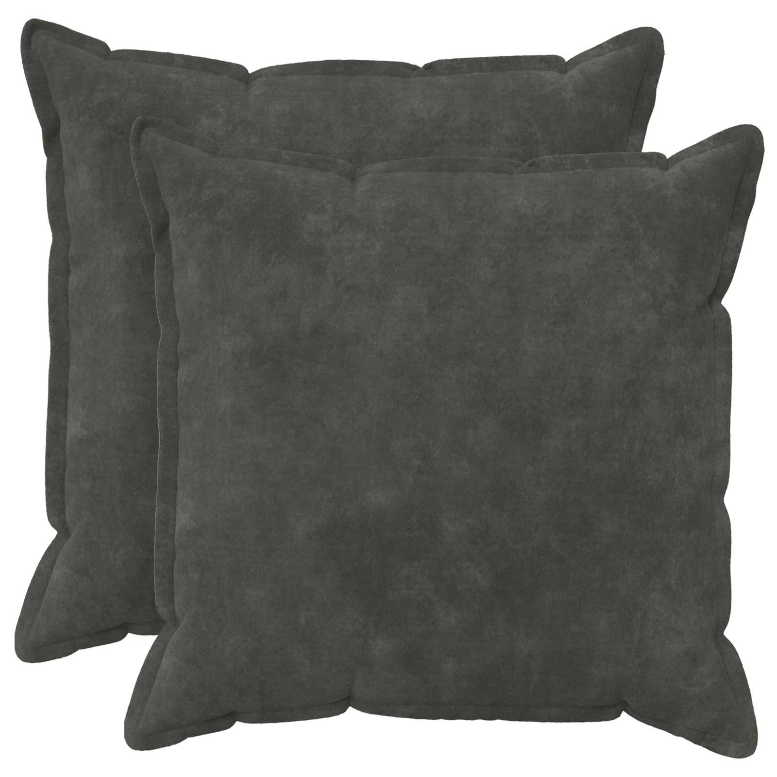 vidaXL Pudebetræk 2 stk. HOUTEN Antracit 65 x 65 cm Mikrofiber Fleece