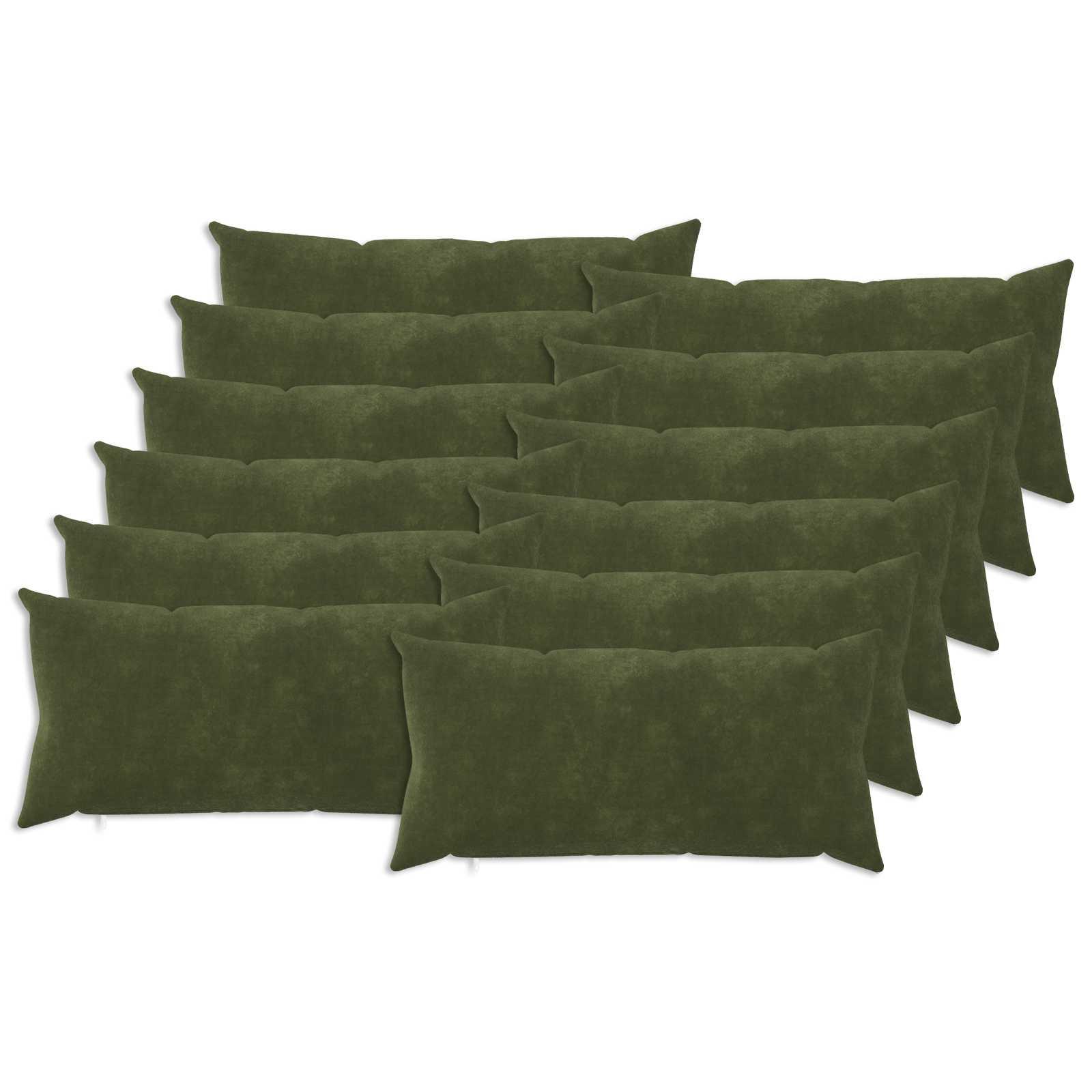 Pyntepuder HEERLEN 12 stk. - grøn mikrofiberfleece 40 x 80 cm