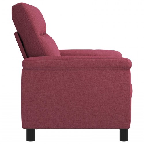 2-personers sofa i stof - vinrød, 178 x 90 x 95 cm