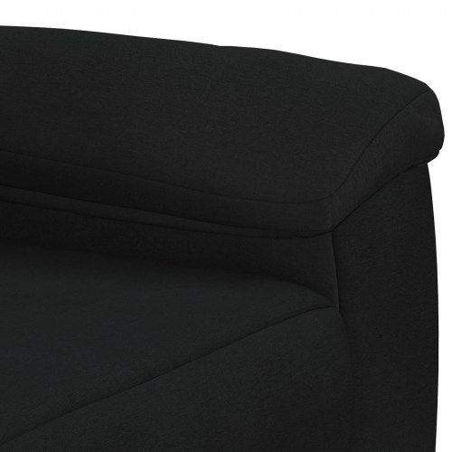 2-personers sofa i stof - sort, 178 x 90 x 95 cm