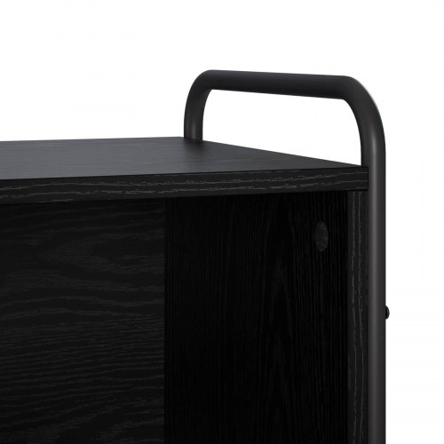 Bogskab i sort eg - 80 x 33 x 80 cm