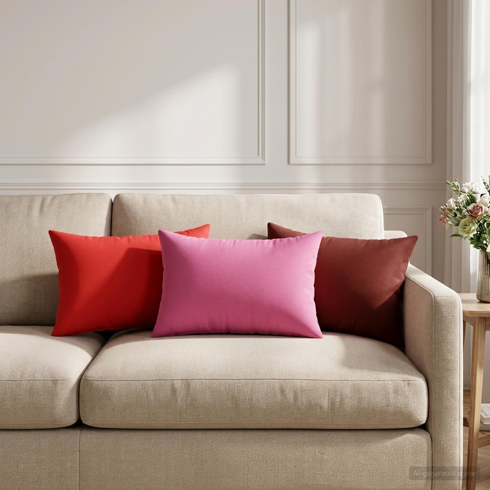 vidaXL Pude 6 stk. HEERLEN Lyserød 40 x 60 cm Polyester
