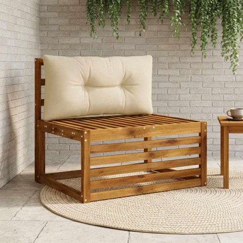 Rygpude PUTTEN - beige, 70 x 40 x 10 cm