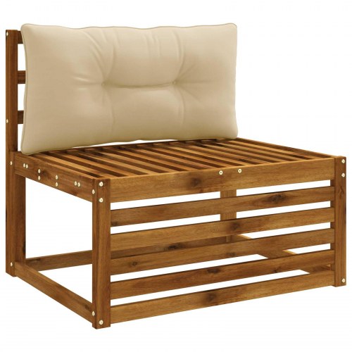 Rygpude PUTTEN - beige, 70 x 40 x 10 cm
