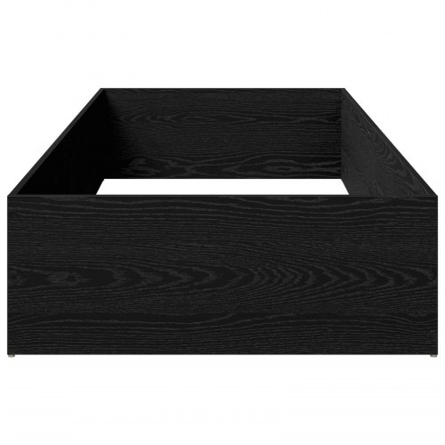 Sengeomkransning til justerbar sengebund - sort eg 100 x 190 cm