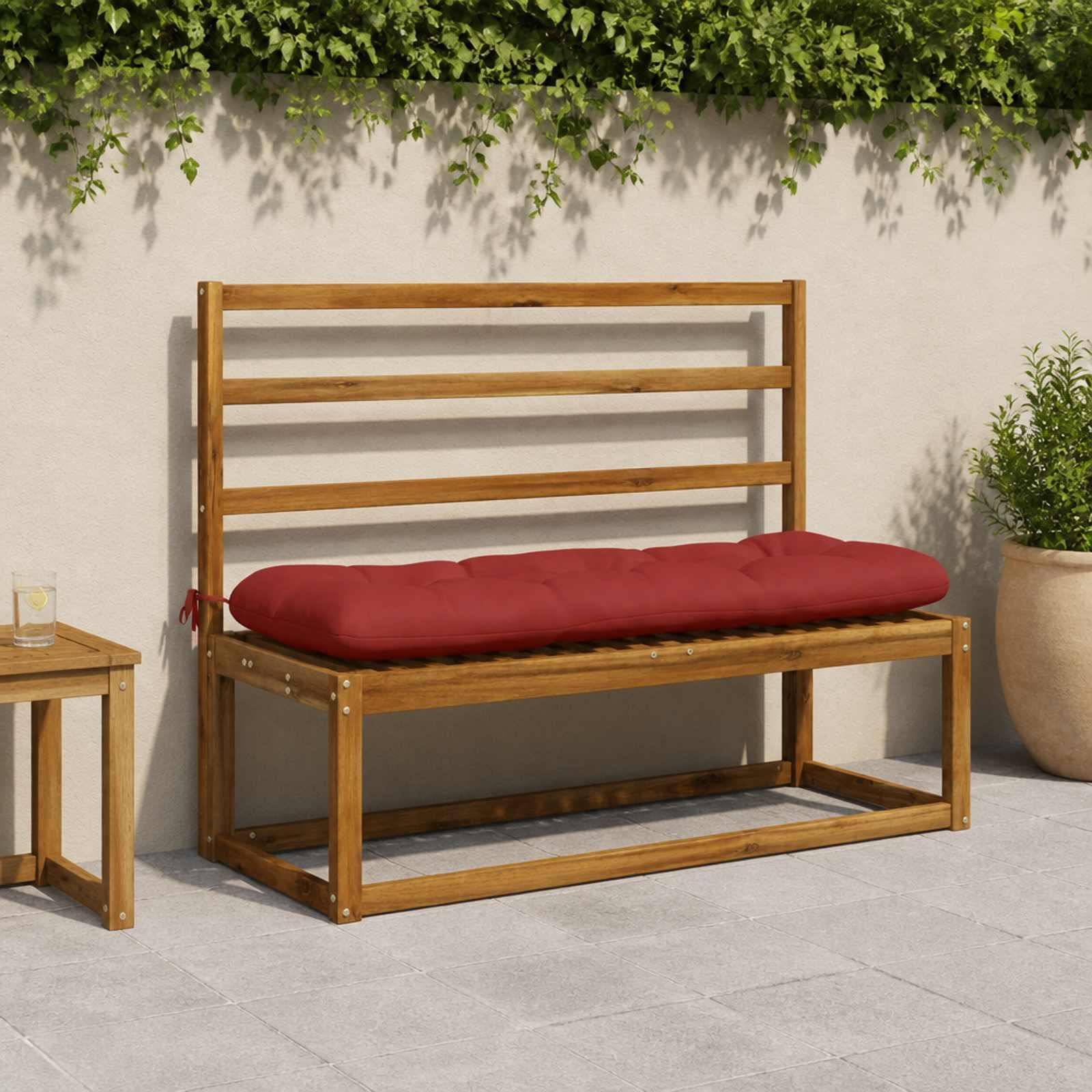 Bænkepuder VIANEN 2 stk. - rød 120 x 40 x 12 cm