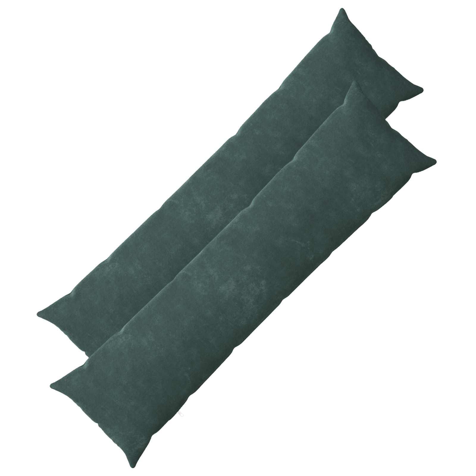 vidaXL Pude 2 stk. HEERLEN Hav Blå 40 x 145 cm Mikrofiber Fleece