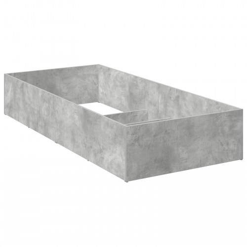 Sengeomkransning til justerbar sengebund - betongrå 100 x 190 cm