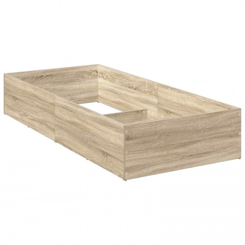 Sengeomkransning til justerbar sengebund 100 x 190 cm - Sonoma-eg
