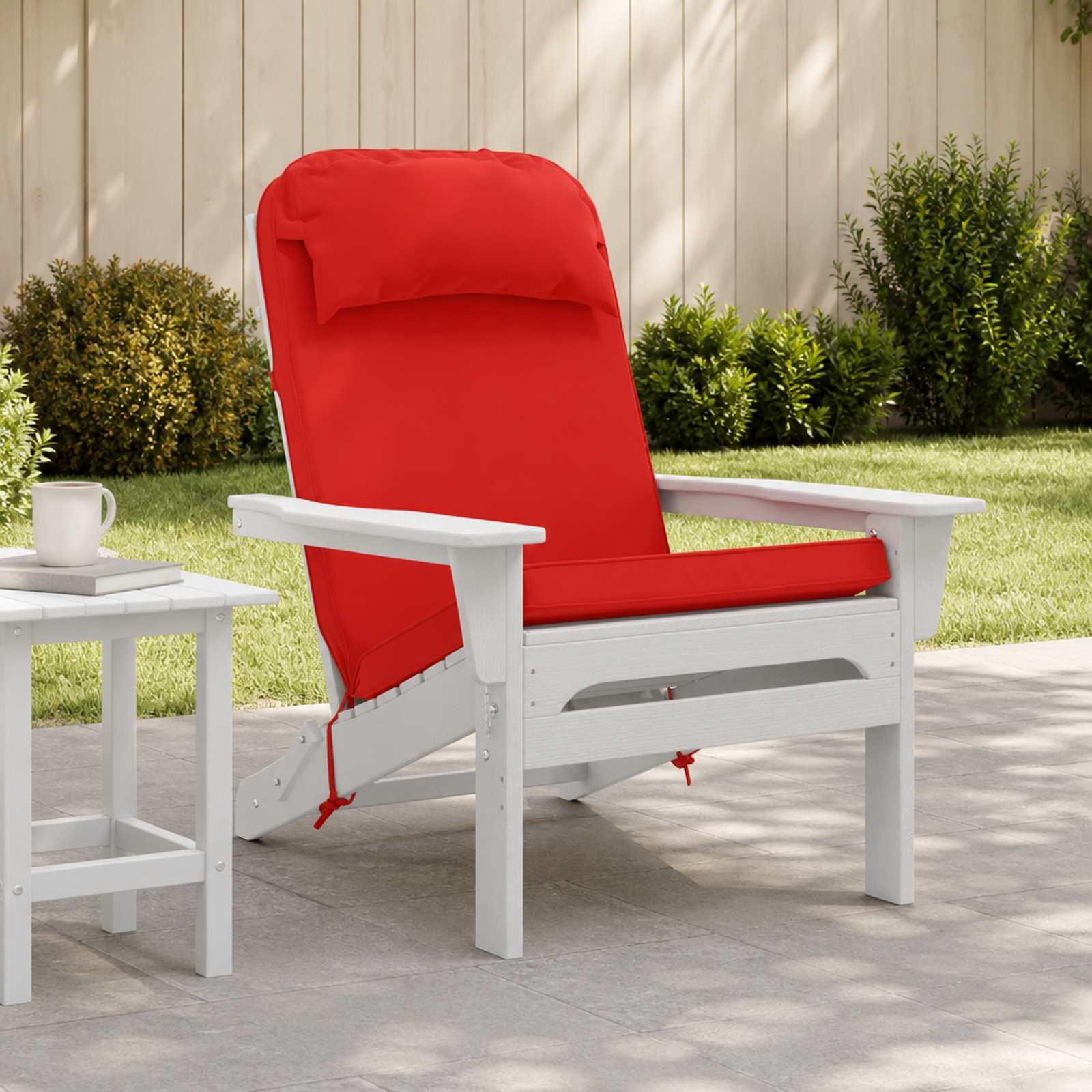 vidaXL Hynde til Adirondack-stol 100% polyester Rød 124 x 55 x 5 cm