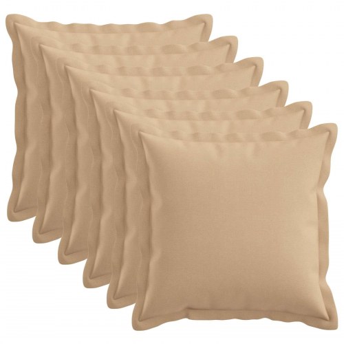 Pyntepuder HOUTEN 6 stk. - cremefarvet 30 x 30 cm