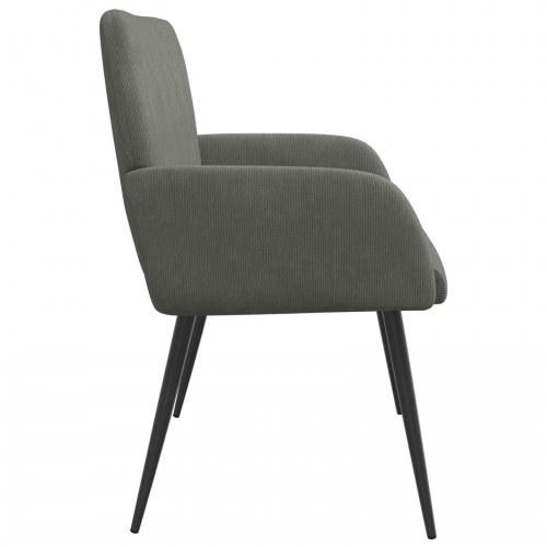 2-personers sofa med metalben - mørkegrå velour