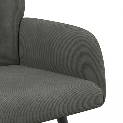 2-personers sofa med metalben - mørkegrå velour