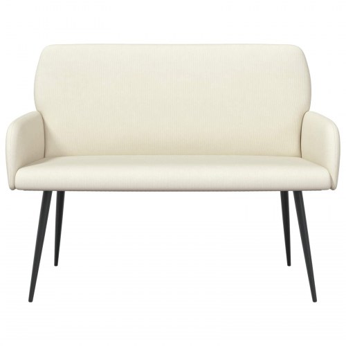 2-personers sofa med metalben - cremefarvet
