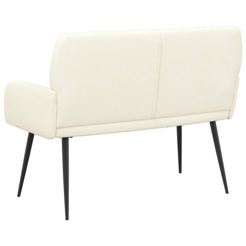 2-personers sofa med metalben - cremefarvet