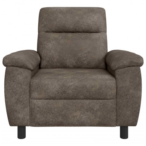 1-personers sofa i kunst ruskind - mørkegrå