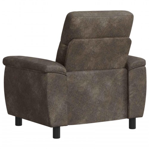 1-personers sofa i kunst ruskind - mørkegrå