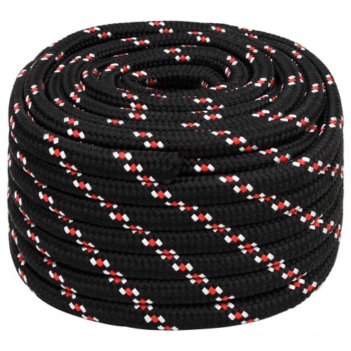 Universaltov 20 mm 25 m - sort og rød PP