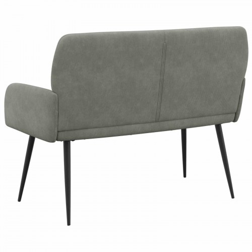 2-personers sofa med metalben - lysegrå velourstof