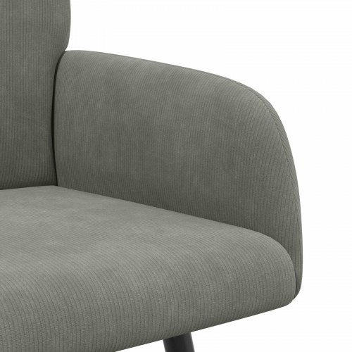 2-personers sofa med metalben - lysegrå velourstof