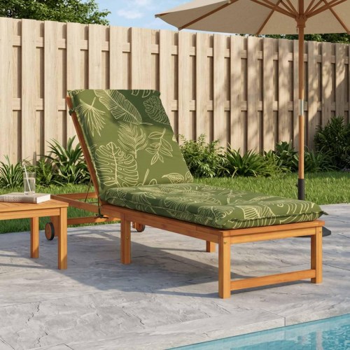Solsengspude GEMERT med bladdesign - 190 x 50 x 9 cm