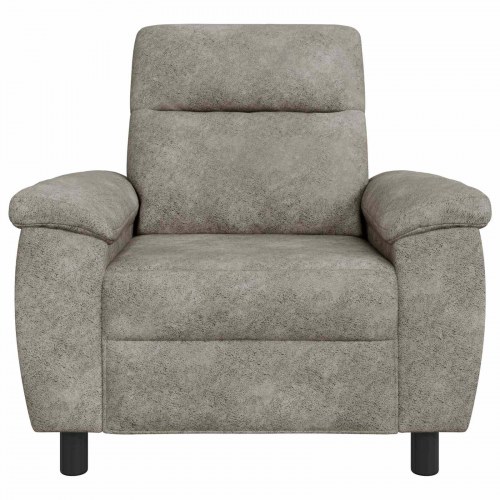 1-personers sofa i faux ruskind - lysegrå, 95 x 90 x 95 cm