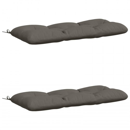 Bænkepuder VIANEN 2 stk. - grå 120 x 50 x 12 cm
