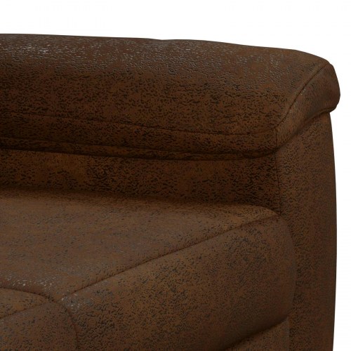 1-personers sofa i brunt kunst ruskind - 95 x 90 x 95 cm