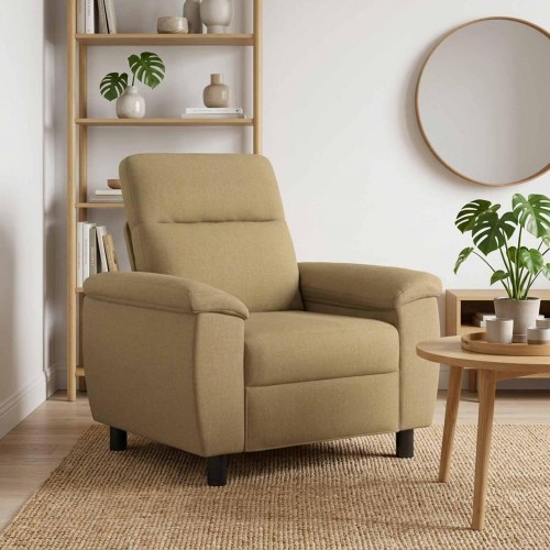 1-personers sofa i stof - lys brun 95 x 90 x 95 cm