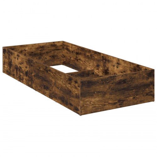 Sengeomkransning til justerbar sengebund 80 x 200 cm - røget eg