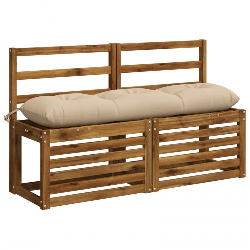 Bænkepuder VIANEN 2 stk. 120 x 30 x 12 cm - cremefarvet