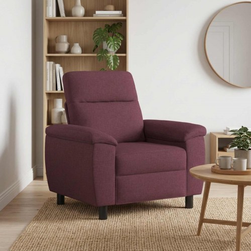 1-personers sofa i stof - lilla, 95 x 90 x 95 cm