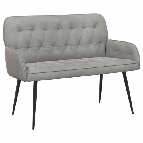 2-personers sofa i fløjl - lysegrå
