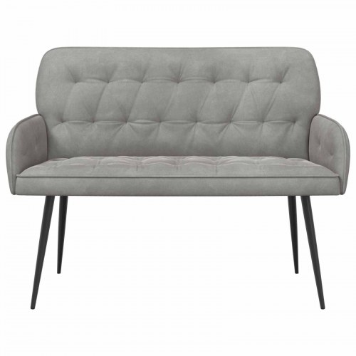 2-personers sofa i fløjl - lysegrå