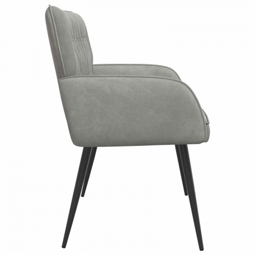 2-personers sofa i fløjl - lysegrå