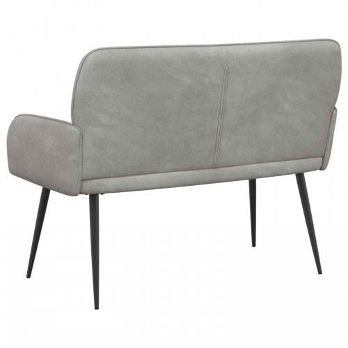 2-personers sofa i fløjl - lysegrå