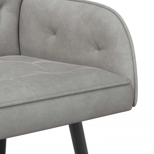 2-personers sofa i fløjl - lysegrå