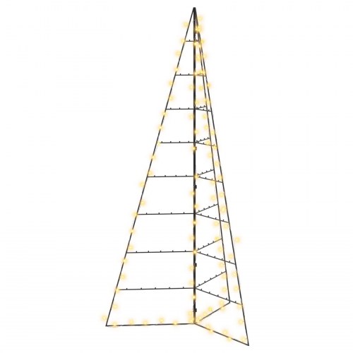 Metaljuletræ med LED KUOPIO 210 cm - sort/varm hvid