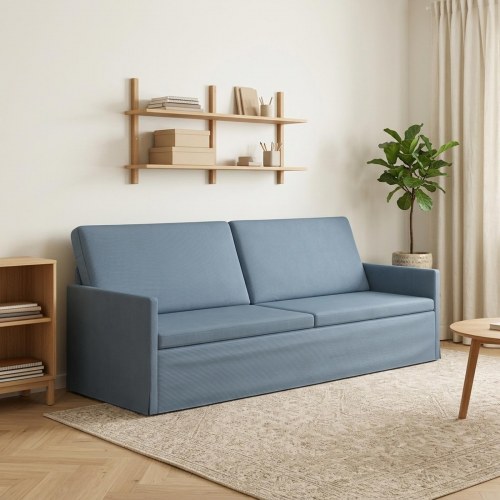 3-personers sofa - blå 220 x 81 x 82 cm
