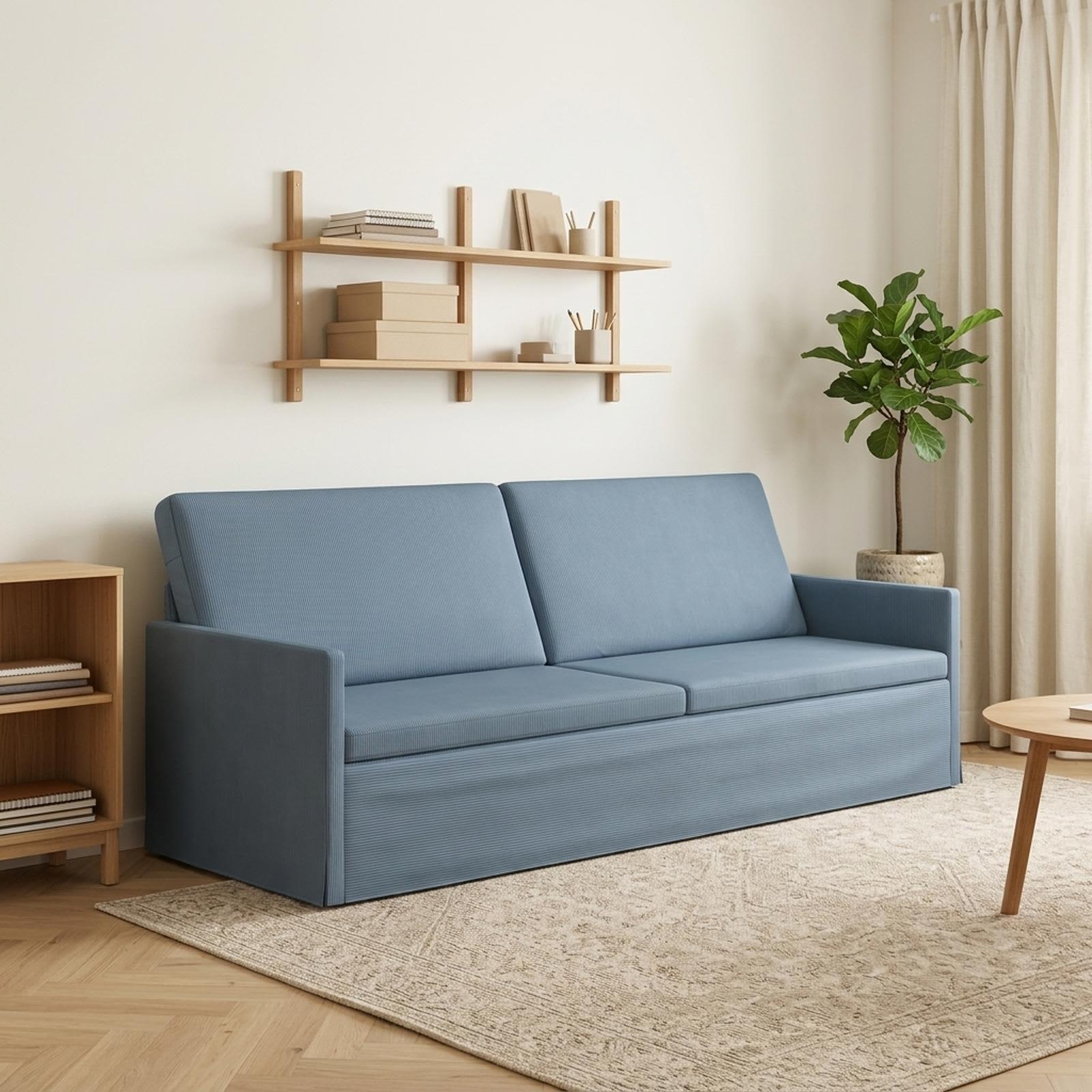 3-personers sofa - blå 220 x 81 x 82 cm