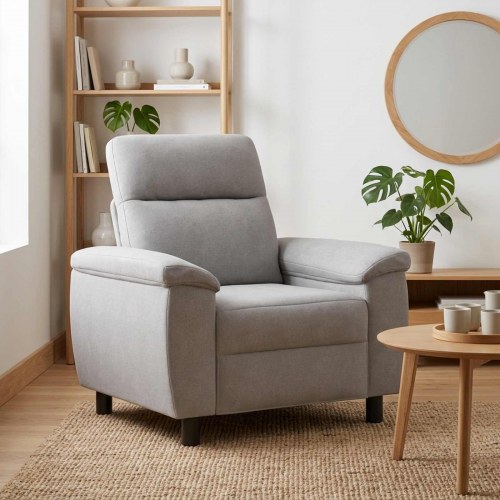 1-personers sofa i stof - skygrå, 95 x 90 x 95 cm