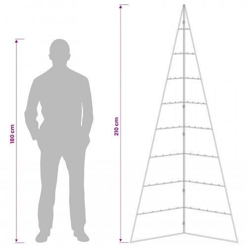 Juletræ i metal KUOPIO 210 cm - hvid
